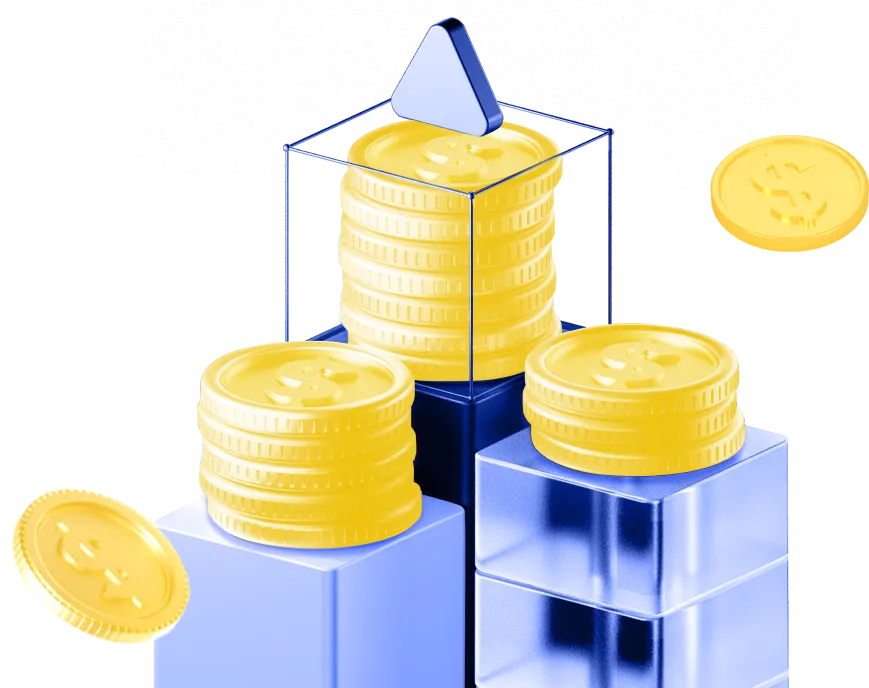 Grafik deposit koin aman yang melambangkan pendanaan akun forex dan kripto yang cepat dan mudah